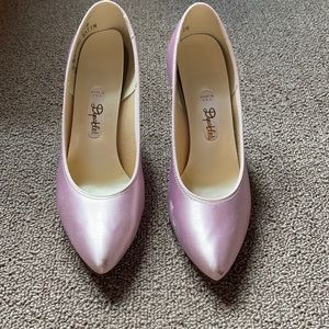 Dyeables Pink Satin-Like heels.